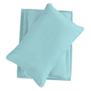 Micro Fleece Sheets Set, 4-Piece Size Bed Sheet Set, Plush Velvet Queen Aqua - Picture 1 of 8
