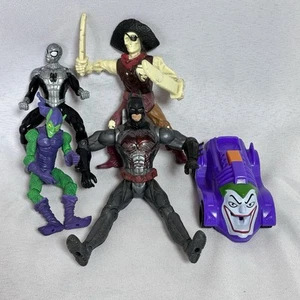 VTG ~ Marvel / Dc Comics Lot Of (5) Toys & Figures ~ Joker Batman Green Goblin - Picture 1 of 3