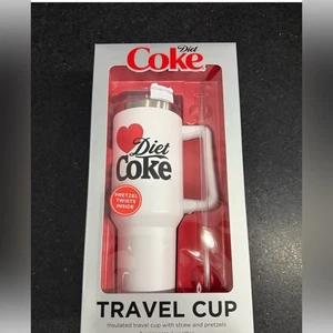 NUOVO IN CONFEZIONE REGALO I LOVE DIET COKE 40 ONCE BICCHIERE TAZZA DA VIAGGIO CON COPERCHIO E CANNUCCIA. - Foto 1 di 5