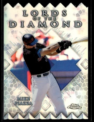 1999 Topps Chrome MIKE PIAZZA #LD14 Lords of Diamond REFRACTOR SP Die-Cut N1615 - Image 1 of 3