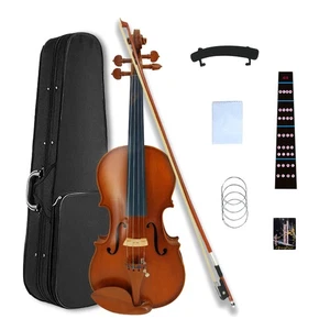 Violin 4/4 for beginner jujube wood Fittings Nice tuners Students Violin Kit - Picture 1 of 13