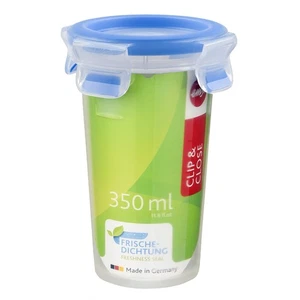 Emsa 508550 Clip & Close round food storage container 0.35 litres, transparent/b - Picture 1 of 10