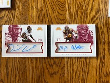 DAVID COBB MAXX WILLIAMS /46 AUTO BOOKLET  NATIONAL TREASURES FOOTBALL 2015