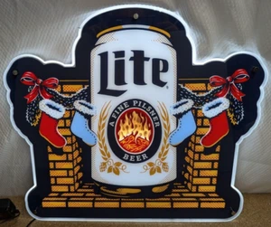 Insegna Luminosa Fuoco Movimento LED Natale Birra Miller Lite 2024 Vedi Video - Foto 1 di 5