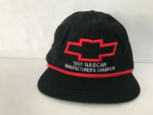 Vintage Chevrolet Hat 1991 Nascar Manufacturers Champion Bowtie Logo Strap Adjus - Imagen 1 de 8