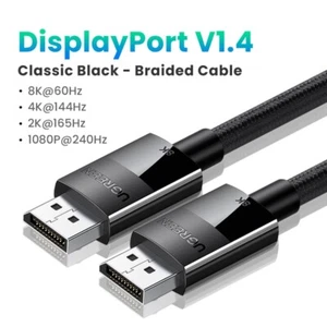 UGREEN DisplayPort Cable 8K DP 1.4 2K165Hz 32.4Gbps For PC Monitor Projector -5M - Picture 1 of 9