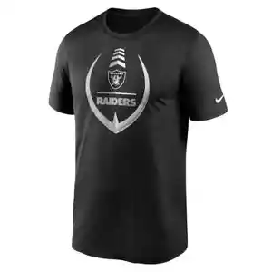 Los Vegas Raiders Shirt Nike Dri-Fit Wicking NFL Black Men's M Medium - Picture 1 of 2