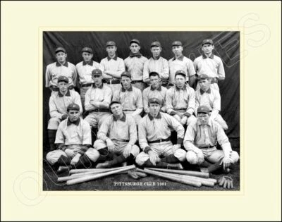 1901 Piratas 11X14 Doble Marfil Mate Exhibición Pittsburgh Wagner Clarke Chesbro Foto 1 de 2