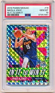 2019-20 Mosaic Nikola Jokic In It To Win It #19 PSA 10 - POP 12 - Picture 1 of 2