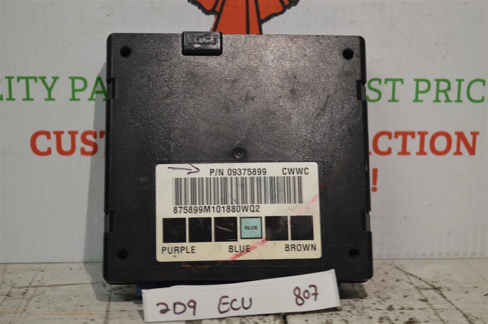 GMC Yukon XL 1500 2500 2001 unidad de control de carrocería BCM 09375899 módulo 807-2D9 Foto 1 de 3