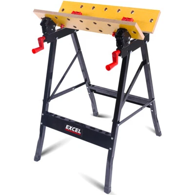 Foldable Wooden Workbench Bench Work Portable Clamping Folding Worktop Table DIY - Image 1 of 4