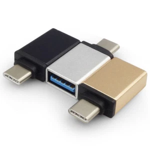 USB 3.0 Male to USB 3.1 Type C Female Adapter OTG Data Sync Cable Adapter - Picture 1 of 7