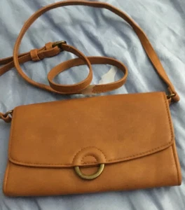 Damen Umhängetasche kleine Handtasche mit Druckknopfverschluss und Innentaschen - Bild 1 von 4