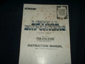 LETHAT ENFORCERS INSTRUCTION-Konami Orig. Manual-L@@K! - Picture 1 of 1