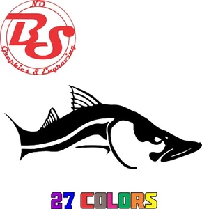 Decalcomania 6" Snook pesca sportiva vinile lago fiume oceano acqua salata baia pesce noBS - Foto 1 di 25