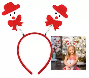 Snowman Hat Head Boppers, Christmas Headband Fancy Costume One Size Fits All - Picture 1 of 7