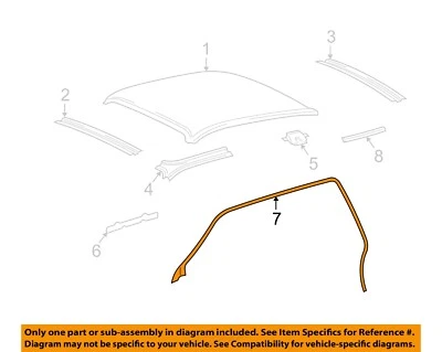 Componentes de techo de auto urbano Ford OEM 01-11 - tira climática 4W1Z5451822AA Foto 1 de 2