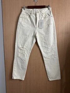 Pantalones de mezclilla desgastados originales con marco nuevos con etiquetas, $198, talla 28 - Imagen 1 de 13
