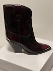 Isabel Marant Women’s Western Booties Size 41 Black/Burgundy Made In Italy NIB