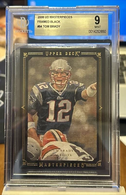 2008 Upper Deck Masterpieces - #84 Tom Brady emoldurado preto-BGS 9 SP - Imagem 1 de 2