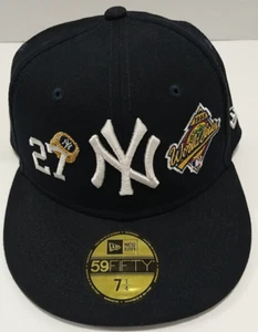 New York Yankees New Era 27x Count the Rings 59FIFTY Fitted Hat Cap Navy 7 1/4 - Picture 1 of 23