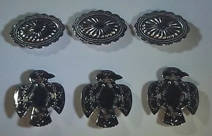 Vintage Southwestern Button Covers, Thunderbird, Concho Design - Bild 1 von 6