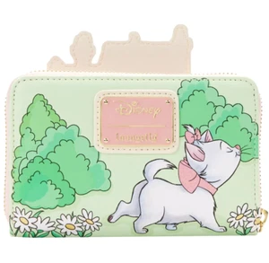 ✿ New LOUNGEFLY DISNEY Ziparound Wallet THE ARISTOCATS White Cat Marie Walking - Picture 1 of 6