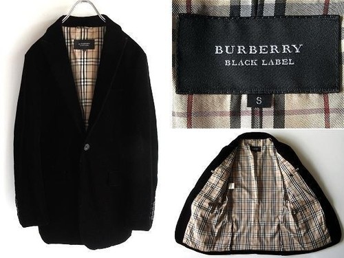 Rara giacca uomo BURBERRY BLACK LABEL Back Nova Check Velor 1B