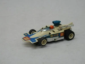 Vintage AFX 80's G-Plus White Blue Indy Car  # 7 Battery TESTED Slot Car - Picture 1 of 4