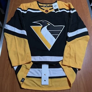 Adidas Authentic Pittsburgh Penguins Robo Pen Reverse Retro NHL Jersey Black 52 - Picture 1 of 6