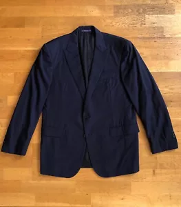 Ralph Lauren Purple Label Italy Blazer Navy Peak Lapel 44R Superfine Pique Wool - Imagen 1 de 14