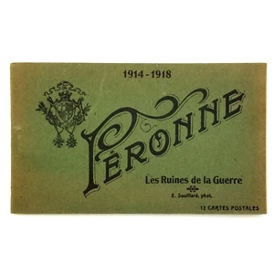 1919 Libretto di 12 Cartoline WWI Guerra Rovine di Peronne, Somme, Francia Prima Guerra Mondiale - Foto 1 di 4