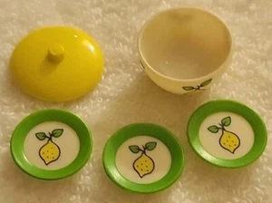 Lundby Scale Dishes Lemon Pattern Vintage - Picture 1 of 3