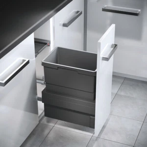Pull Out Waste Bin, for Door Front Mounting, 2x 34, 1x 34 and 2x 16 Litres - Picture 1 of 4