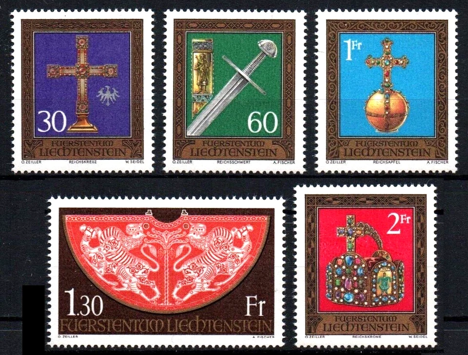 1975 Liechtenstein Fuerstentum - Sc #567-71 - Culture Religion - MNH Cv$9 - Image 1 of 1