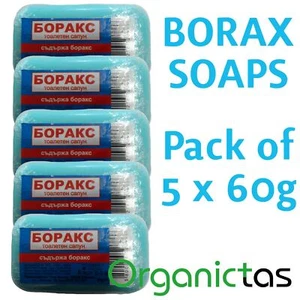 Barra de jabón Boraks / Paquete de 5 jabones 60 g / Blanqueamiento, manchas oscuras, pigmentación, etc. - Imagen 1 de 10