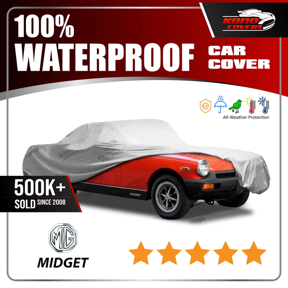 1960-1979 MG Midget 6 Layer Car Cover Fitted Water Proof Snow Rain Sun Dust - Image 1 of 4
