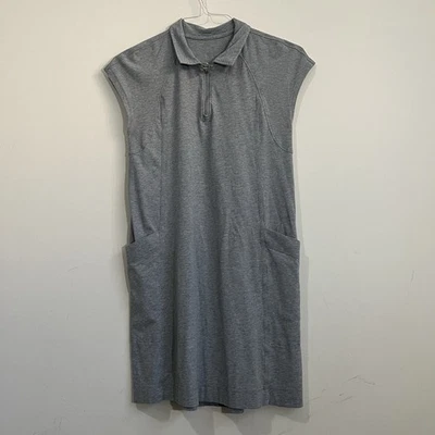 Lululemon Players Pro Form Polo Dress Size 4 Heathered Gray 1/4 Zip Athleisure - Image 1 of 4