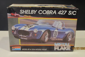 Monograma Shelby Cobra 427 S/C Metal Flake Model Kit 1/24 OB la mayoría de las piezas selladas - Imagen 1 de 13