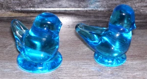 Paar Glas Bluebirds of Happiness Leo Ward 1988 & Ron Ray 1993 signiert - Bild 1 von 6