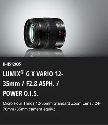Panasonic Lumix G X Vario 12-35mm f/2.8 ASPH Power O.I.S. - Image 1 of 4