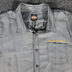 Harley Davidson 3XL Original Motorrad Button Up Kurzarm Hemd Biker USA - Bild 1 von 10