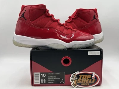 Nike Air Jordan 11 Retro High Win Like 96 Talla 10 Auténtico Rojo Auténtico Usado Foto 1 de 4