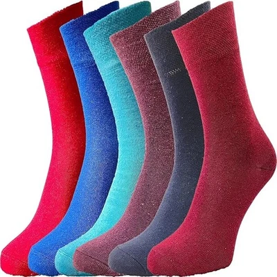 Damas Mujeres Diabéticos Calcetines Algodón No Elástico Rico Talla UK 4-7 Foto 1 de 4