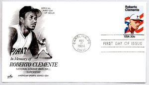 #2097 ROBERTO CLEMENTE PIRATES BASEBALL ALLSTAR FDC, CAROLINA PUERTO RICO CANCEL - Picture 1 of 1