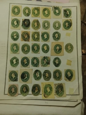 USA  : plus de 200 anciens timbres sur feuille charnière mult. a étudier (ref c) - Photo 1/4