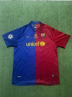 FC Barcelona 2008-09 Home Soccer Jersey Messi #10 Nike Men’s Sz XL Authentic - Image 1 of 4