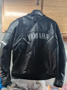 Yamaha Black Leather Motorcycle Jacket - Picture 1 of 4
