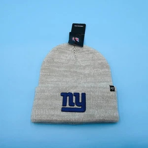 '47 Brand New York Giants Winter Hat Mens Beige Tan Acrylic Beanie NFL Football - Picture 1 of 9