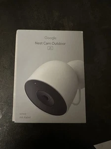 Google Nest Cam Outdoor (con cavo, 2ª gen.) Videocamera di sicurezza Telecamera - Picture 1 of 2